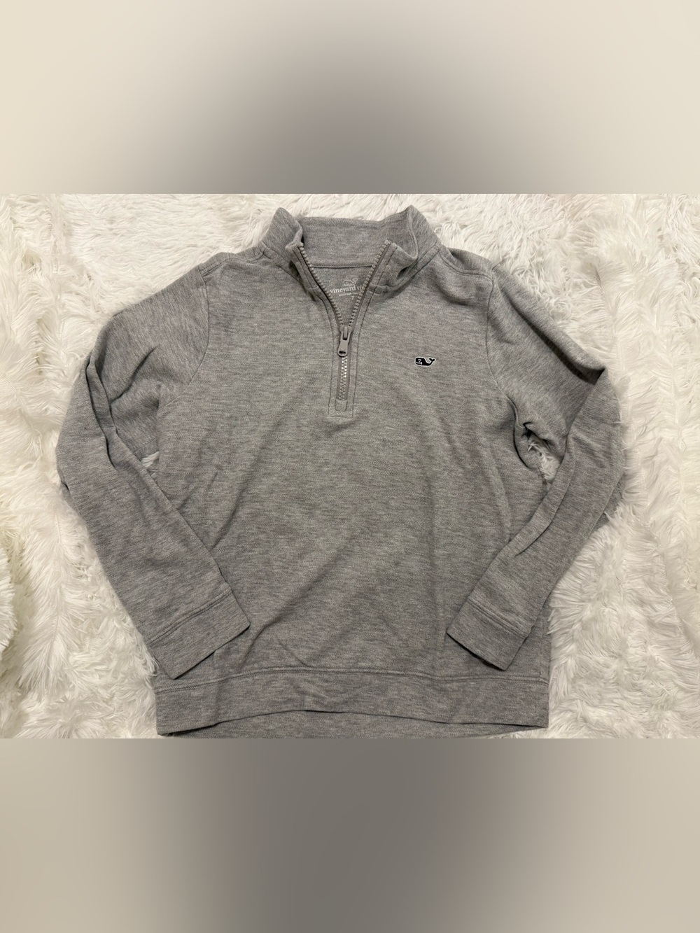 Vineyard Vines Boys Saltwater Quarter Zip - Gray